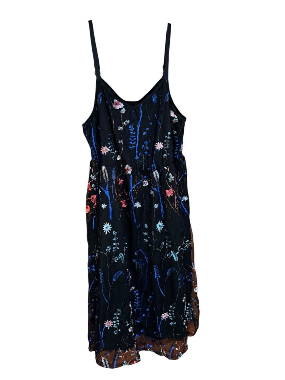 BloomChic Floral Embroidered Mesh Cami Dress Sz 22/24 3X NWT